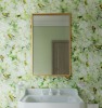 Docklands Rectangular Bathroom Mirror -Brushed Brass