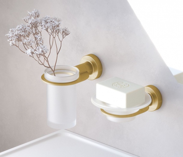Tecno Project Brushed Brass Tumber Holder