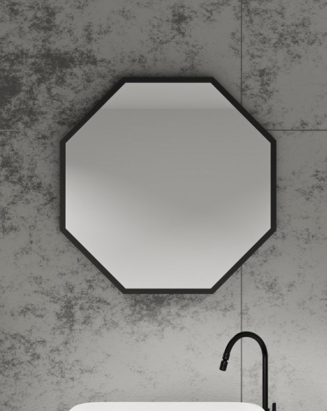 Docklands Octagon Mirror - Black