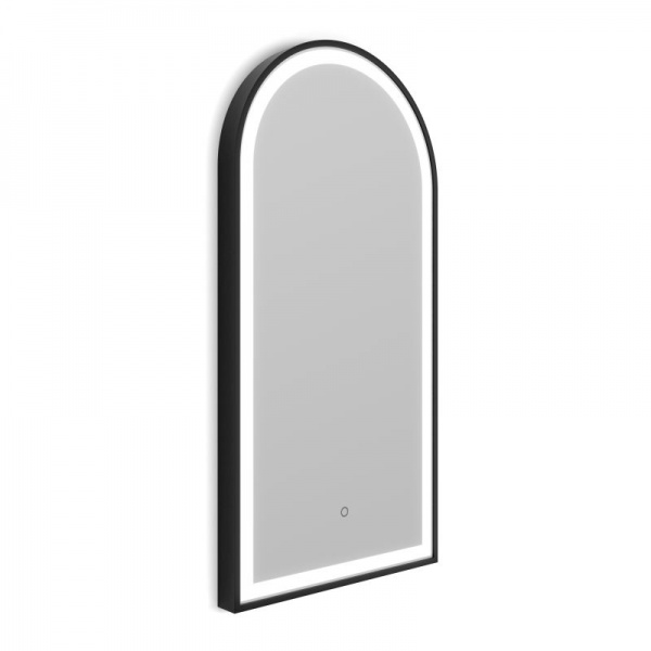 Lomax Light Black Illuminated Arch Mirror  - 2 sizes