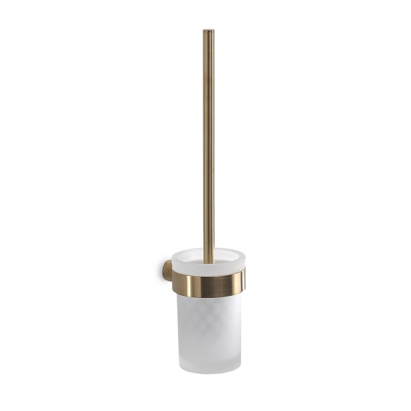 Pirenei Wall Mounted Toilet Brush - Brushed Gold