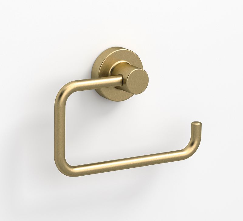 Tecno Project Brushed Brass Open Toilet Roll Holder
