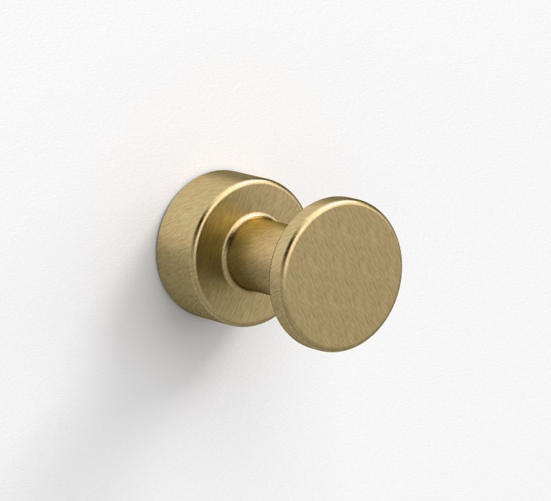 Tecno Project Brushed BrassRobe Hook Wall Mounted Bathroom Robe Hook