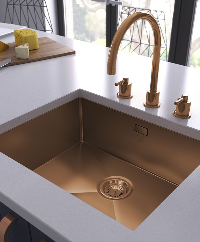 Zen Uno15 Copper Sink - 700mm - Lime Kitchen & Bathroom