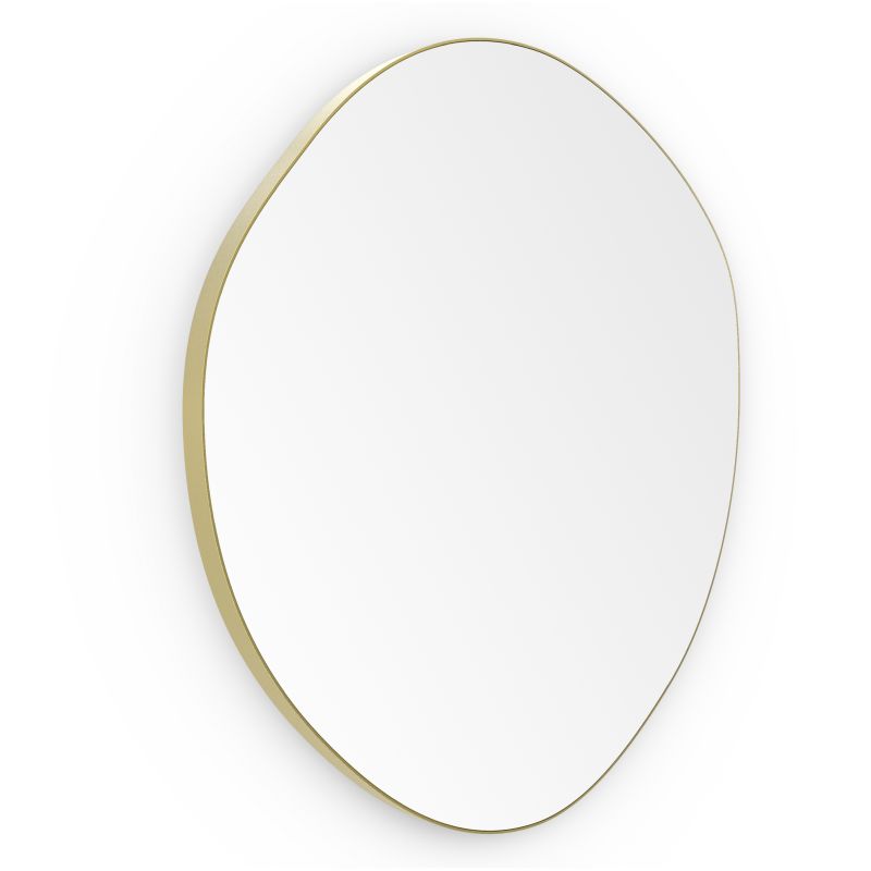 Oslo Organic Mirror - Brushed brass - Lime Kitchen & Bathroom
