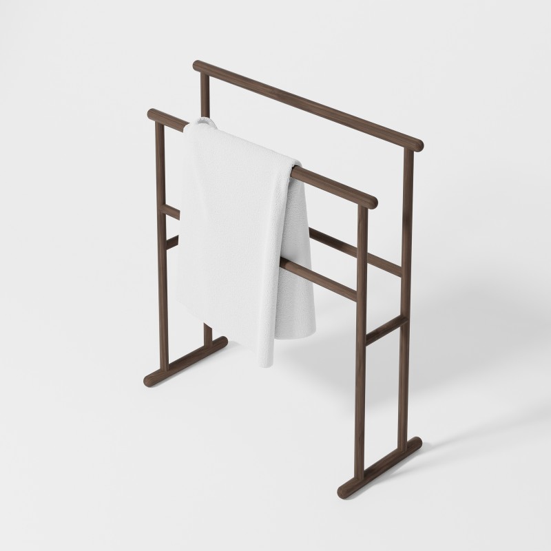 walnut yoku freestanding towel rail - Lime Kitchen u0026 Bathroom
