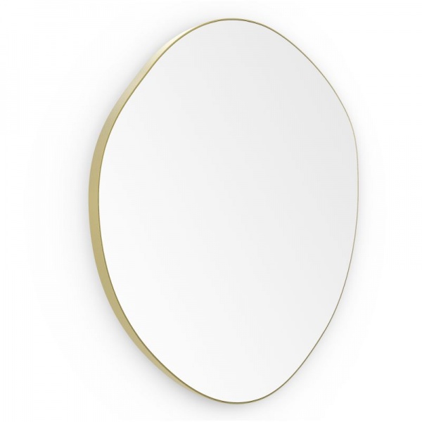Oslo Organic Mirror - Brushed Brass - Available in 2 Sizes